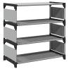 4-Tier Grey Shoe Rack | Organize Your Shoes Efficiently