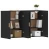 Wall Mounted Cabinets - 2 pcs Black Engineered Wood | HipoMarket