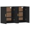 Wall Mounted Cabinets - 2 pcs Black Engineered Wood | HipoMarket