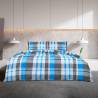 Duvet Cover Set Blue & Grey 240x220 cm - Soft Cotton Bedding