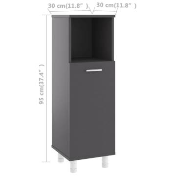 Stylish Grey Bathroom Cabinet | 30x30x95 cm | Hipomarket