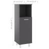 Stylish Grey Bathroom Cabinet | 30x30x95 cm | Hipomarket