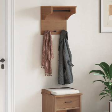 Wall-mounted Coat Rack SANDNES | Solid Pinewood Charm