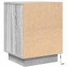 LED Bedside Cabinet Grey Sonoma - Stylish & Functional