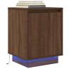  Bedside Cabinet with LED Lights Brown Oak 38x34x50 cm Colour brown oak Quantity in Package 1 