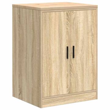 Garage Storage Cabinet Sonoma Oak - Solid Wood Pine 60x51x85 cm