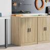 Garage Storage Cabinet Sonoma Oak - Solid Wood Pine 60x51x85 cm