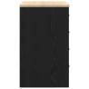 Garage Storage Cabinet Black 60x51x85 cm - Durable Pine Wood