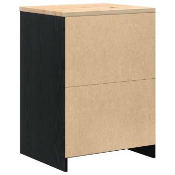 Garage Storage Cabinet Black 60x51x85 cm - Durable Pine Wood