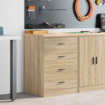 Garage Storage Cabinet Sonoma Oak - Durable Solid Wood | HipoMarket