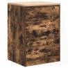 Garage Storage Cabinet Smoked Oak - Solid Wood Pine - 60x51x85 cm