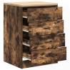 Garage Storage Cabinet Smoked Oak - Solid Wood Pine - 60x51x85 cm