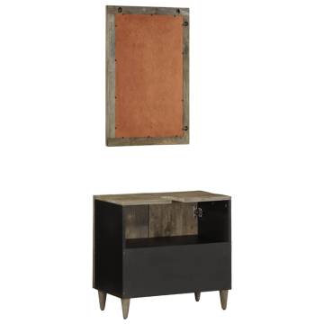 2 Piece Solid Wood Mango Bathroom Furniture Set | HipoMarket