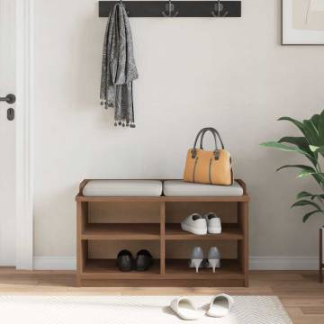 SANDNES Hallway Bench - Solid Pinewood | Hipomarket UK