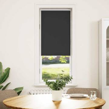 Black Roller Blind 40x130 cm - Blackout Polyester | HipoMarket