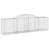 Arched Gabion Baskets 17 pcs | Galvanised Iron Garden Barriers