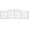 Arched Gabion Baskets 17 pcs | Galvanised Iron Garden Barriers