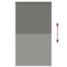 Roller Blind Blackout Grey - 140x230 cm Fabric Width 136.6 cm