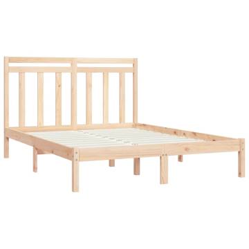 Solid Wood Bed Frame 160x200 cm - Classic Design