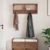 Wall-mounted Coat Rack SANDNES - Solid Pine Wood | HipoMarket UK