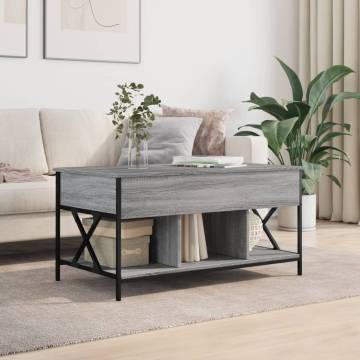 Stylish Grey Sonoma Coffee Table | Durable & Elegant 100x55x50 cm