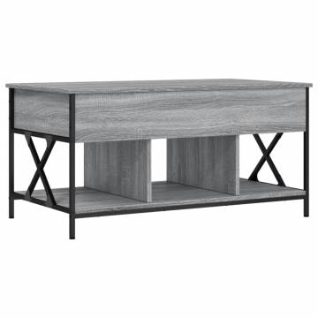 Stylish Grey Sonoma Coffee Table | Durable & Elegant 100x55x50 cm