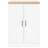 Garage Storage Cabinet White 60x51 cm - Solid Wood Pine