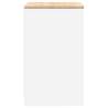 Garage Storage Cabinet White 60x51 cm - Solid Wood Pine