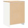 Garage Storage Cabinet White 60x51 cm - Solid Wood Pine