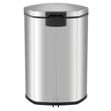 EKO Pedal Bin Shell 2x22 L Matte Silver - Stylish & Practical