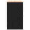 Garage Storage Cabinet Black - Solid Wood Pine 60x51x85 cm