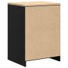 Garage Storage Cabinet Black - Solid Wood Pine 60x51x85 cm