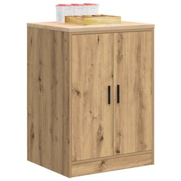 Garage Storage Cabinet Artisan Oak - Solid Pine Wood