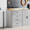 Garage Storage Cabinet Grey Sonoma - Durable Pinewood Design