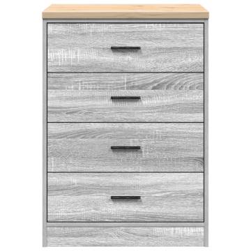 Garage Storage Cabinet Grey Sonoma - Durable Pinewood Design