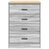 Garage Storage Cabinet Grey Sonoma - Durable Pinewood Design