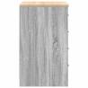 Garage Storage Cabinet Grey Sonoma - Durable Pinewood Design