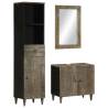 3 Piece Solid Mango Wood Bathroom Furniture Set | HipoMarket