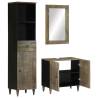 3 Piece Solid Mango Wood Bathroom Furniture Set | HipoMarket