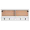 Wall-mounted Coat Rack SANDNES White | Solid Pine Storage