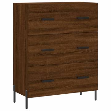 Elegant Highboard Brown Oak - 69.5x34x180 cm | HipoMarket UK