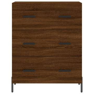 Elegant Highboard Brown Oak - 69.5x34x180 cm | HipoMarket UK