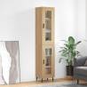 Highboard Sonoma Oak 34.5x34x180 cm Engineered Wood Colour sonoma oak Quantity in Package 1 Model 1 glass door 