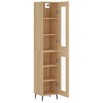 Highboard Sonoma Oak - Stylish Engineered Wood Storage Cabinet