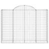 Arched Gabion Baskets - 10 pcs Galvanised Iron | HipoMarket UK