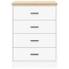 Garage Storage Cabinet White - 60x51x85 cm Solid Wood Pine