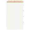 Garage Storage Cabinet White - 60x51x85 cm Solid Wood Pine