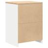 Garage Storage Cabinet White - 60x51x85 cm Solid Wood Pine