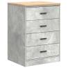 Garage Storage Cabinet Concrete Grey - Durable Pinewood Design