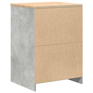 Garage Storage Cabinet Concrete Grey - Durable Pinewood Design